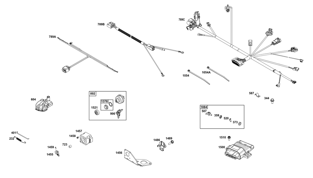 Controls Group Diagram and Parts List for 38E347-0025-G1 200000 - 399999 Briggs and Stratton Engine